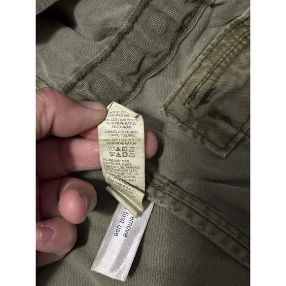 LUCKY BRAND Military Field Jacket Utility Coat Olive Green Full Zip Womens SMALL - Picture 5 of 10